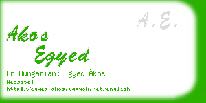akos egyed business card